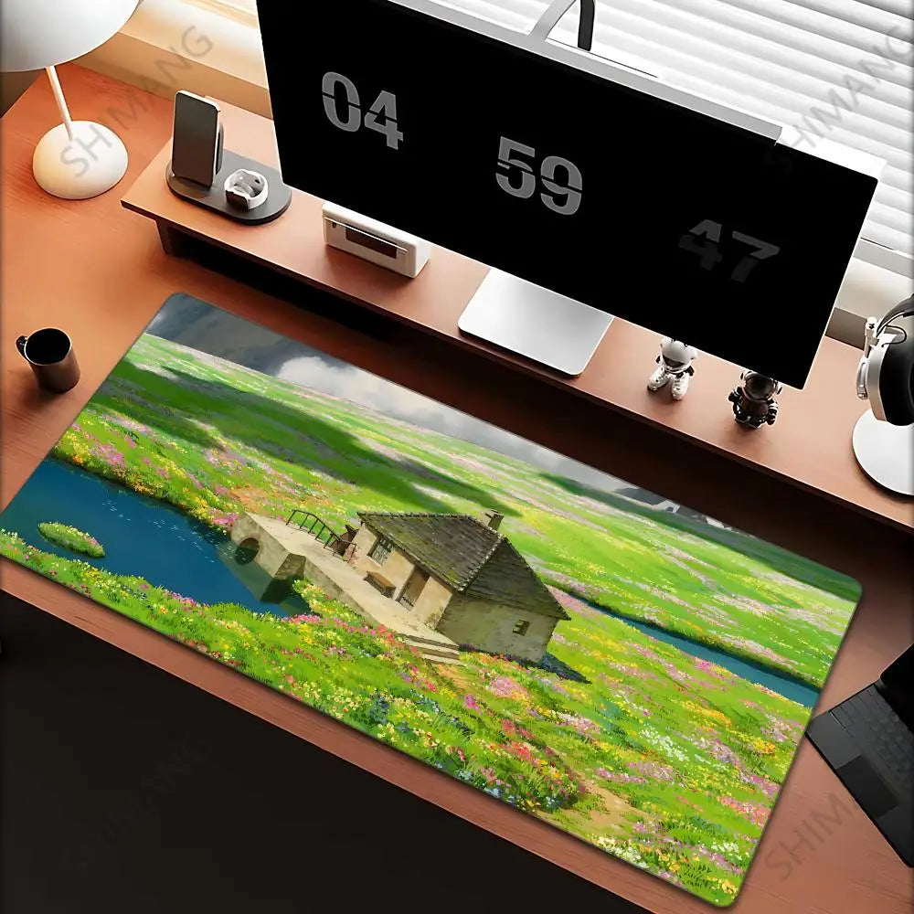 Mouse Pad Anime Street Kawaii Mousepad Laptop Gaming Accessories Keyboard Pad PC H-Howls Moving C-Castle Gamer Desktop Mouse Mat