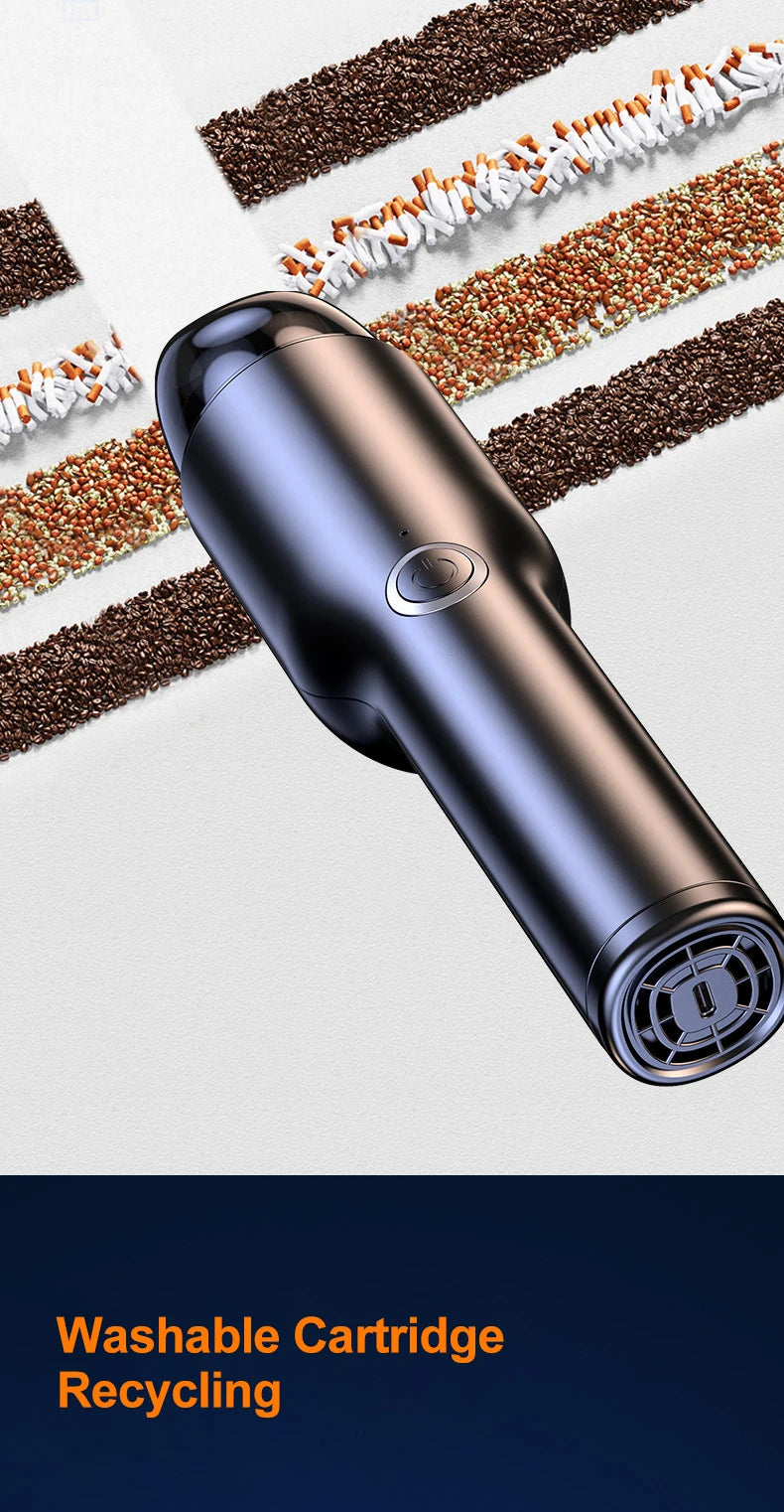 New Design Car Vacuum Cleaner 10000PA Strong Suction Wireless Portable Vacuum Cleaner For Car Home Desktop Keyboard Cleaning