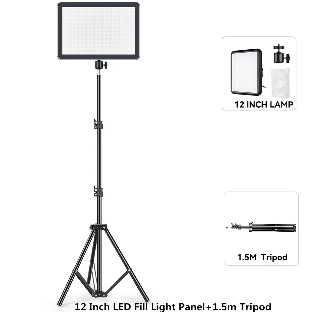 Video Led Light Photography Selfie Dimmable Video Fill Light for Photo Studio Live Stream Fill Lamp for Tiktok Youtube