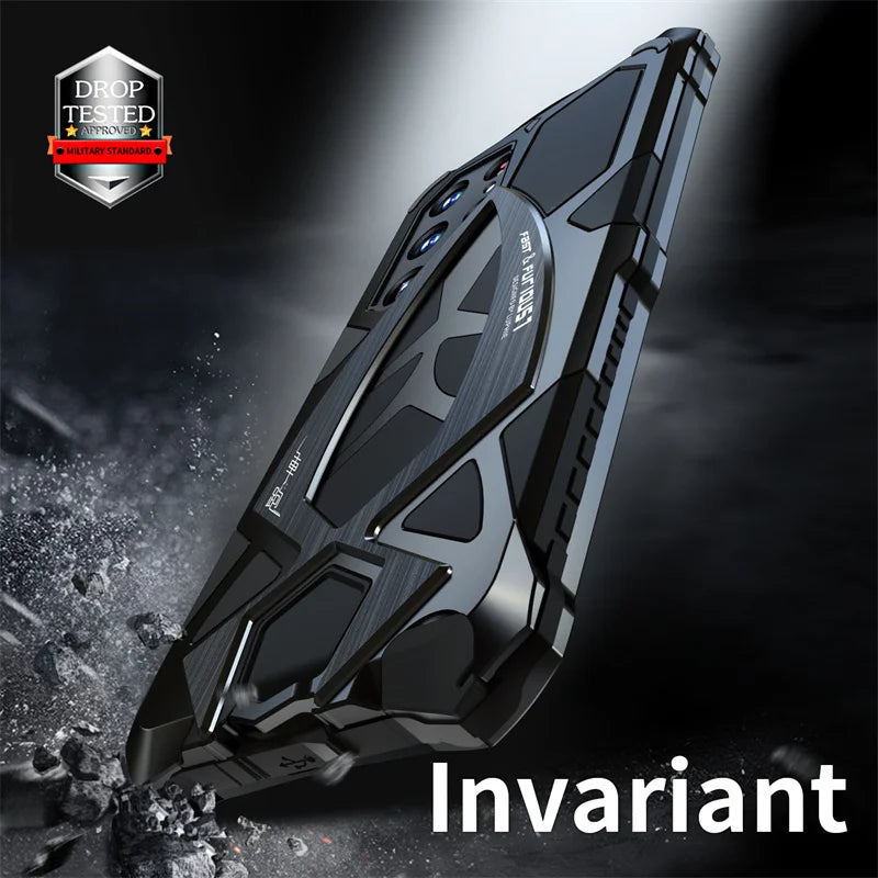 Armor Military Shockproof Rubber Full Rugged Cover For Samsung Galaxy S23 S25 Ultra Original Metal Case S22 S24 Ultra S25 Shell