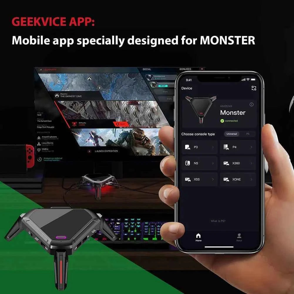 GAMWING Scorpion 2Pro Keyboard And Mouse Converter 2000+Hz Mouse Package Speed Mobile Game PUBG Throne Peripheral Artifact