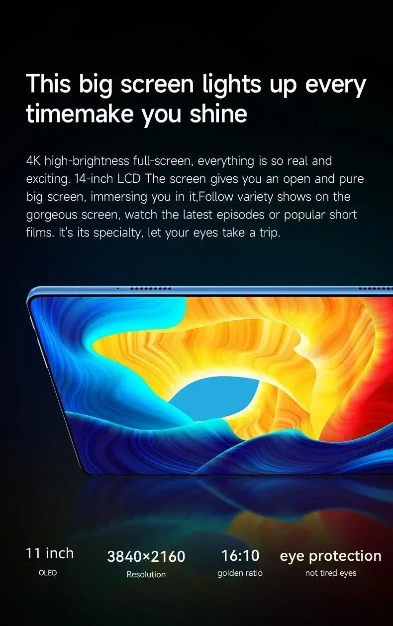 2025 New iPad Air PRO Latest Global First Tablet mi Android 14 Snapdragon 8Gen3 11 inch Soft Light Screen WiFi GPS WPS 5G планше