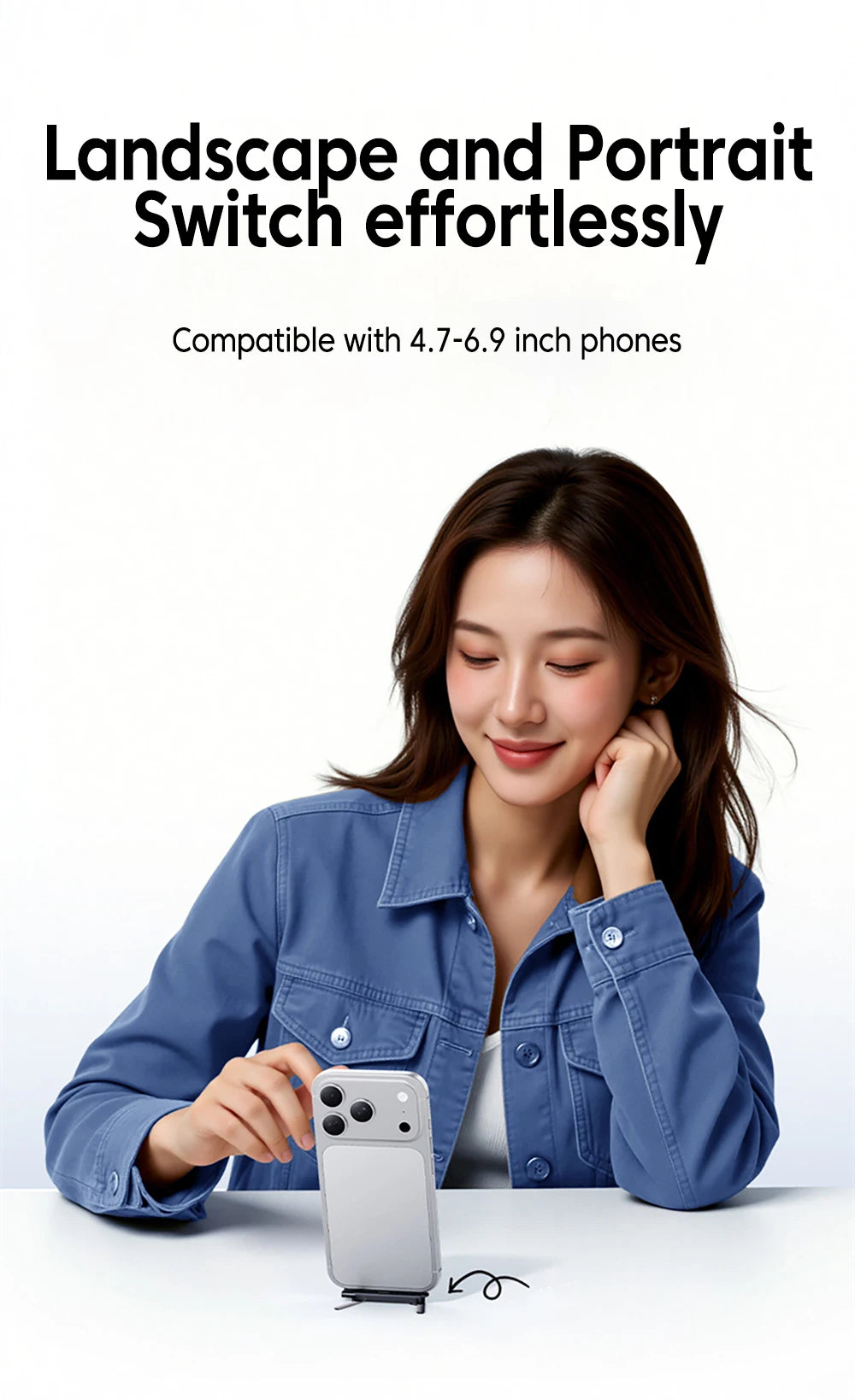 240W 2 in 1 Portable Foldable Phone Stand Fast Charging OTG Type-C Male to USB-C Female Converter For iphone17 16 Samsung