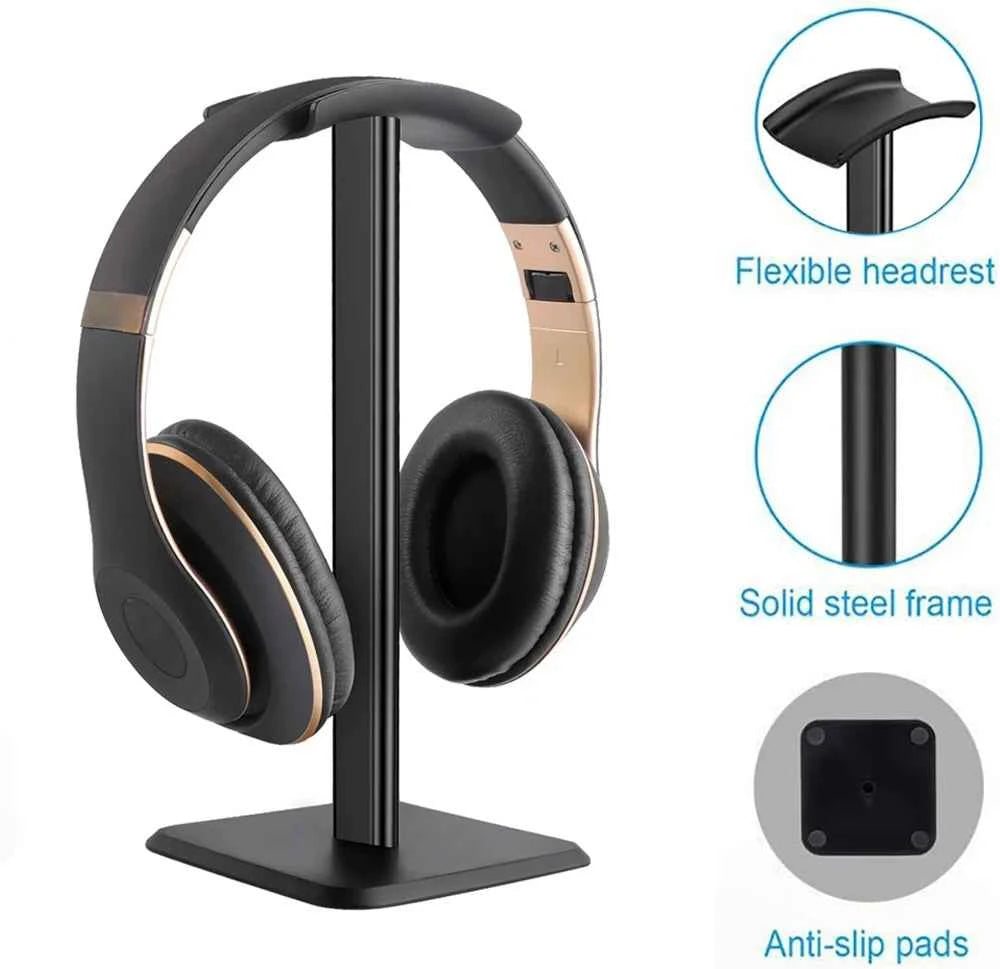 T-WOLF Universal Aluminum Headphone Stand – Desktop Headset Holder