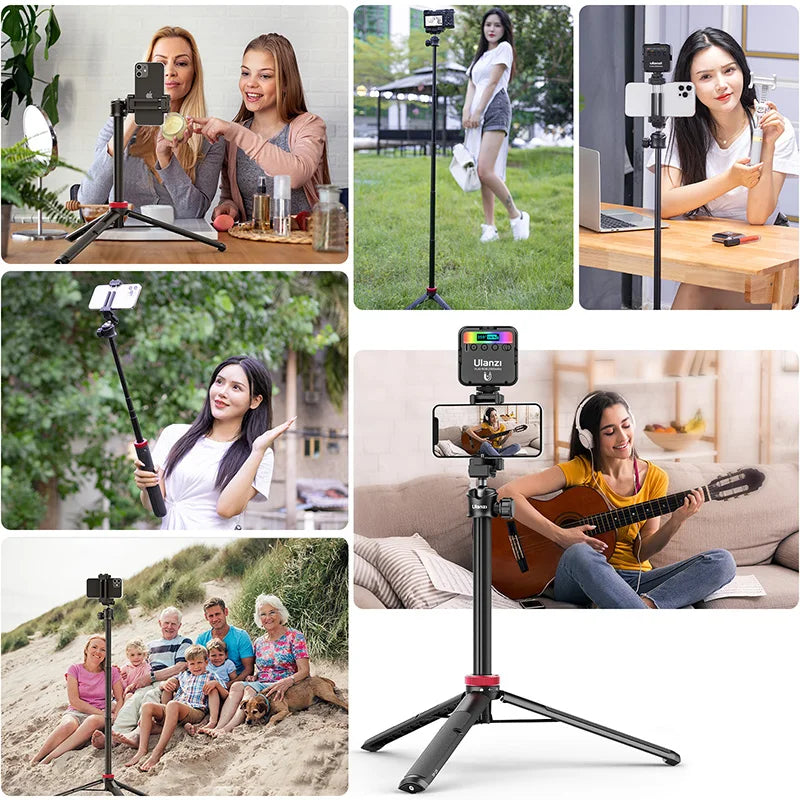 ULANZI TRIPOD MT-44 Tripods Smartphone Vlog Tripods With Cold Shoe Phone Mount Holder For Mobile Tripod Camera Portable SLR