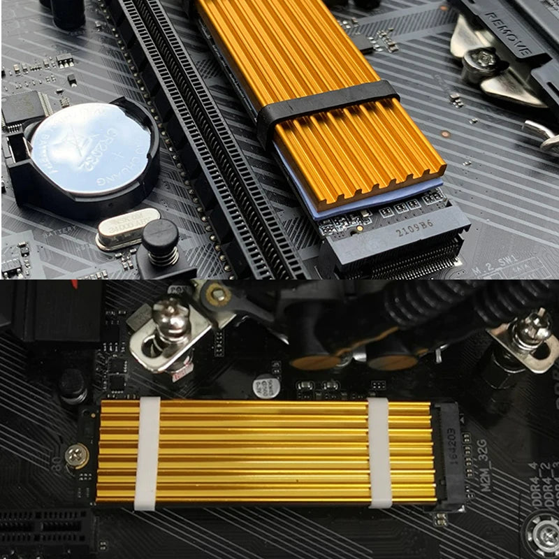 M.2 NVME NGFF 2280 Solid State Hard Disk Radiator Aluminum M.2 SSD Heatsink M.2 SSD Cooler With Thermal Pad For PS5 Desktop PC
