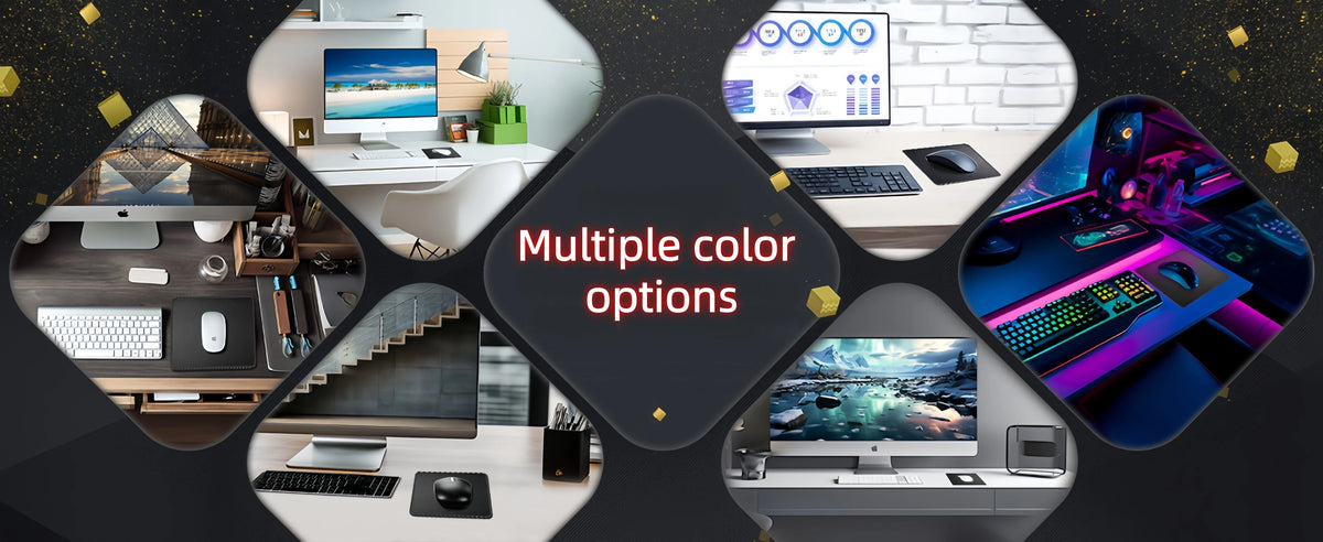 Premium-Textured Washable Mouse Pad with Non-Slip Rubber Base 10.2 X 8.3 Inch Computer Mousepad with Stitched Edges for Gaming Office Home Use