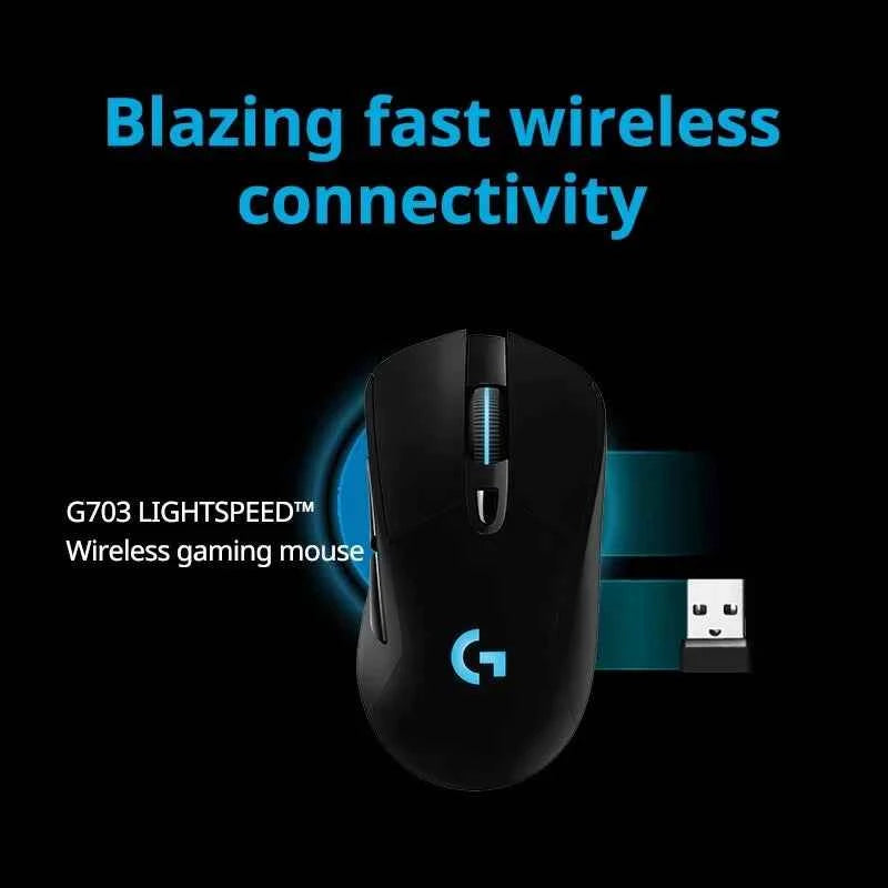 Logitech G703hero Esports Macro RGB Backlit Computer Game Wireless Charging Mouse gamer