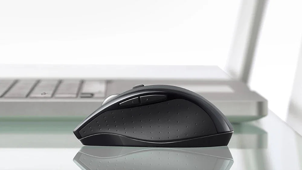 Logitech M705 Wireless Laser Mouse Unifying Receiver Ergonomic Design for PC Laptop Desktop Mac Office Use Computer Peripherals