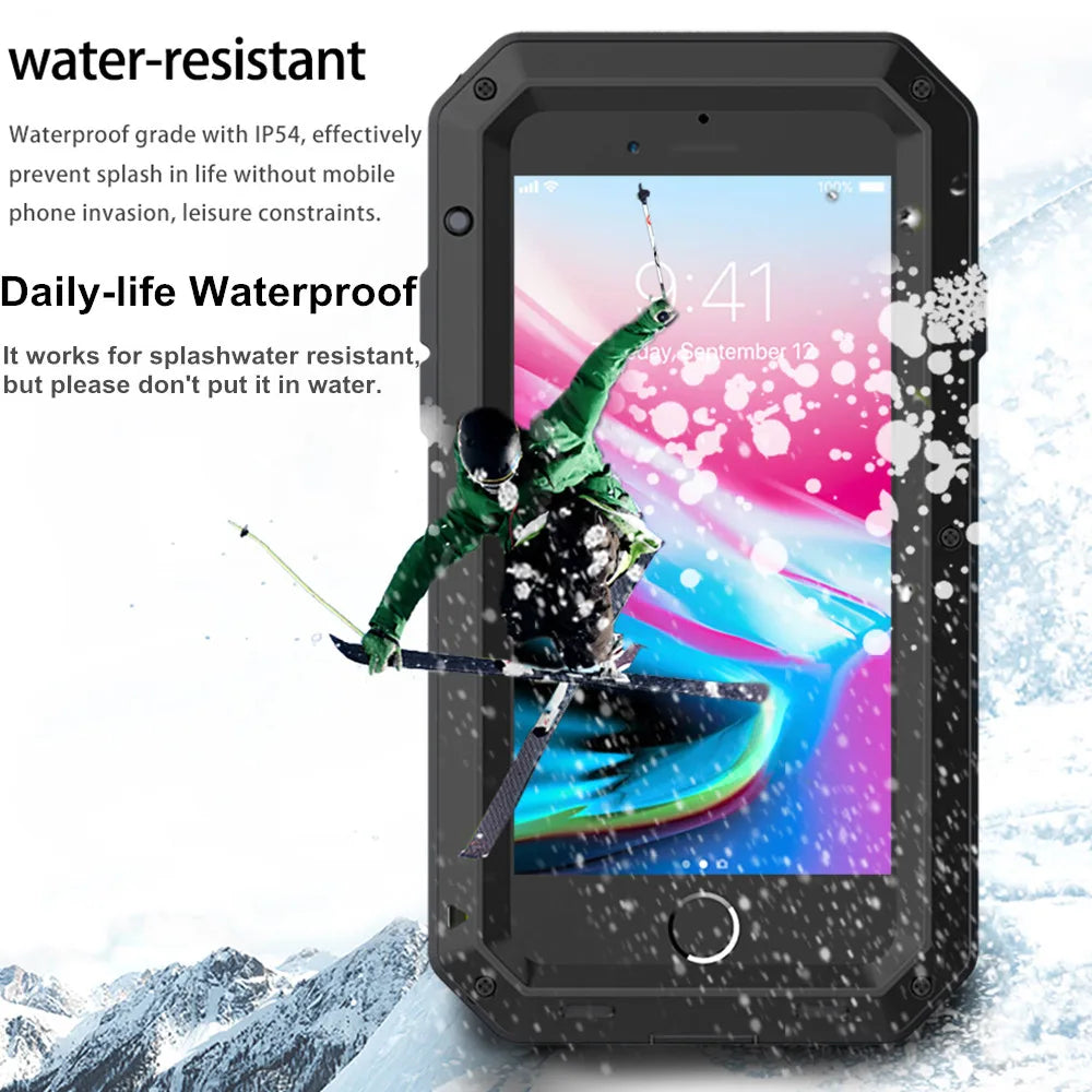 Armor Metal Aluminum Shockproof Phone Case for iPhone 14 13 11 12 Pro XS MAX mini SE XR 6 6S 7 8 Plus X Outdoor Military Cover