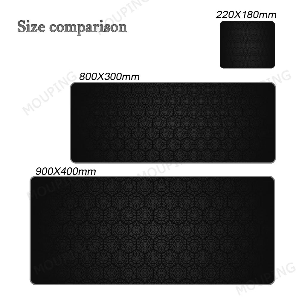 Black Deskmat Carpet Desk Accessories Laptop Gamer Mause Pad White Mouse Pad Large Mousepad 900x400 Office Tables mouse mats