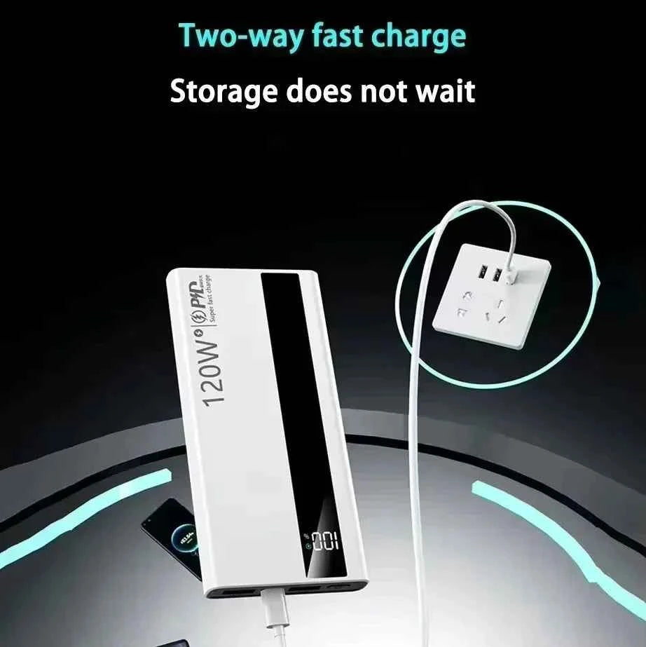 Lenovo 120W Fast Charging 2026 Large Capacity 200000mAh Digital Display Power Bank Outdoor Power Supply for Huawei iPhone