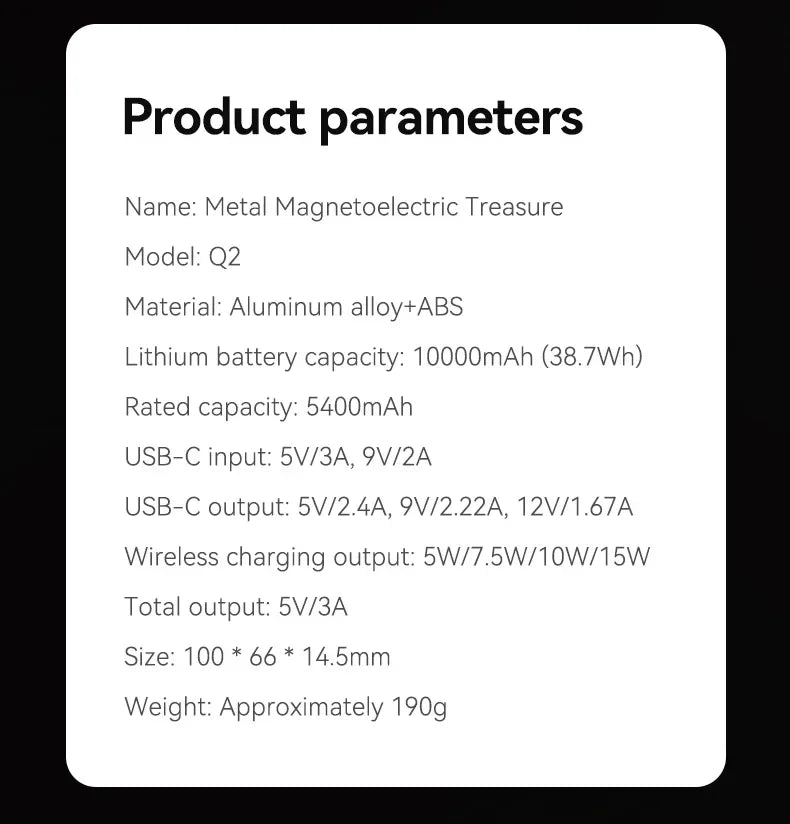 10000mAh Magnetic Power Bank Qi 2 Wireless Charger PD20W Super Fast Charging For MagSafe Powerbank for iPhone Samsung Xiaomi