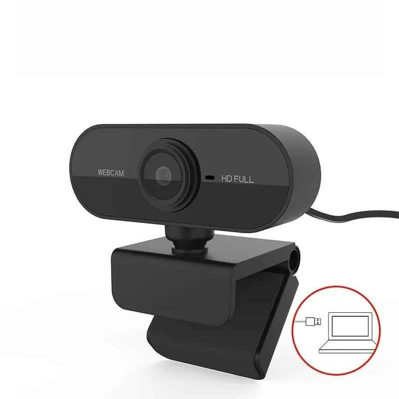 USB Webcam with Built-in Microphone, Plug and Play PC Camera 360° Rotatable for Video Calls, Zoom, Teams, Streaming