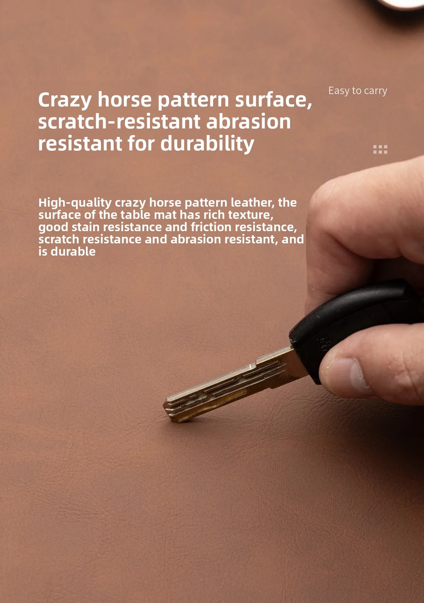 Crazy Horse Texture Pu Mousepad Portable Mouse Pad Large Gaming Waterproof Non-slip Suede Desk Mat Computer Keyboard Desk Pad