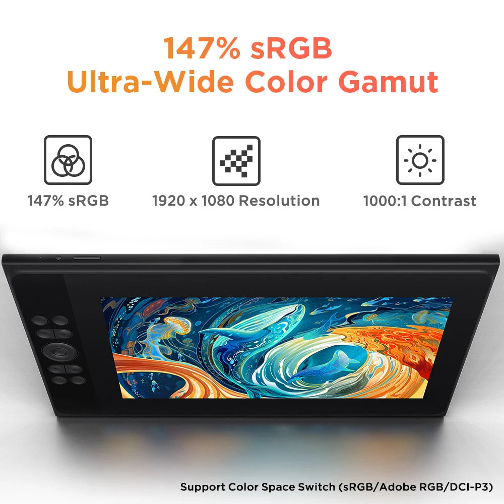 Ugee UE12 & UE12 Plus Drawing Tablet Graphic Table  Draw Display Digital Board Writing Pad Monitor for PC Windows Design Android