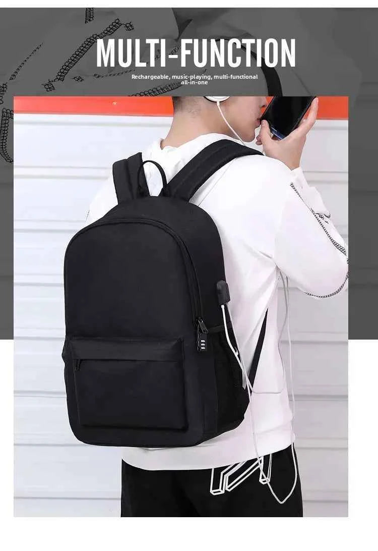 Attack on Titan Anime Print School Backpack Anti-Theft Laptop Bag for Boys Girls with Pencil Case