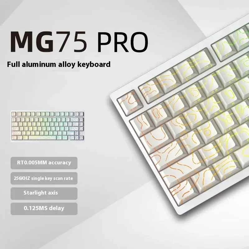 IROK MG75 PRO Mechanical Keyboard Magnetic Switch Hot Swap Aluminum RT0.005 RGB 81 Keys Custom Keyboard PC Gamer Accessory Gifts