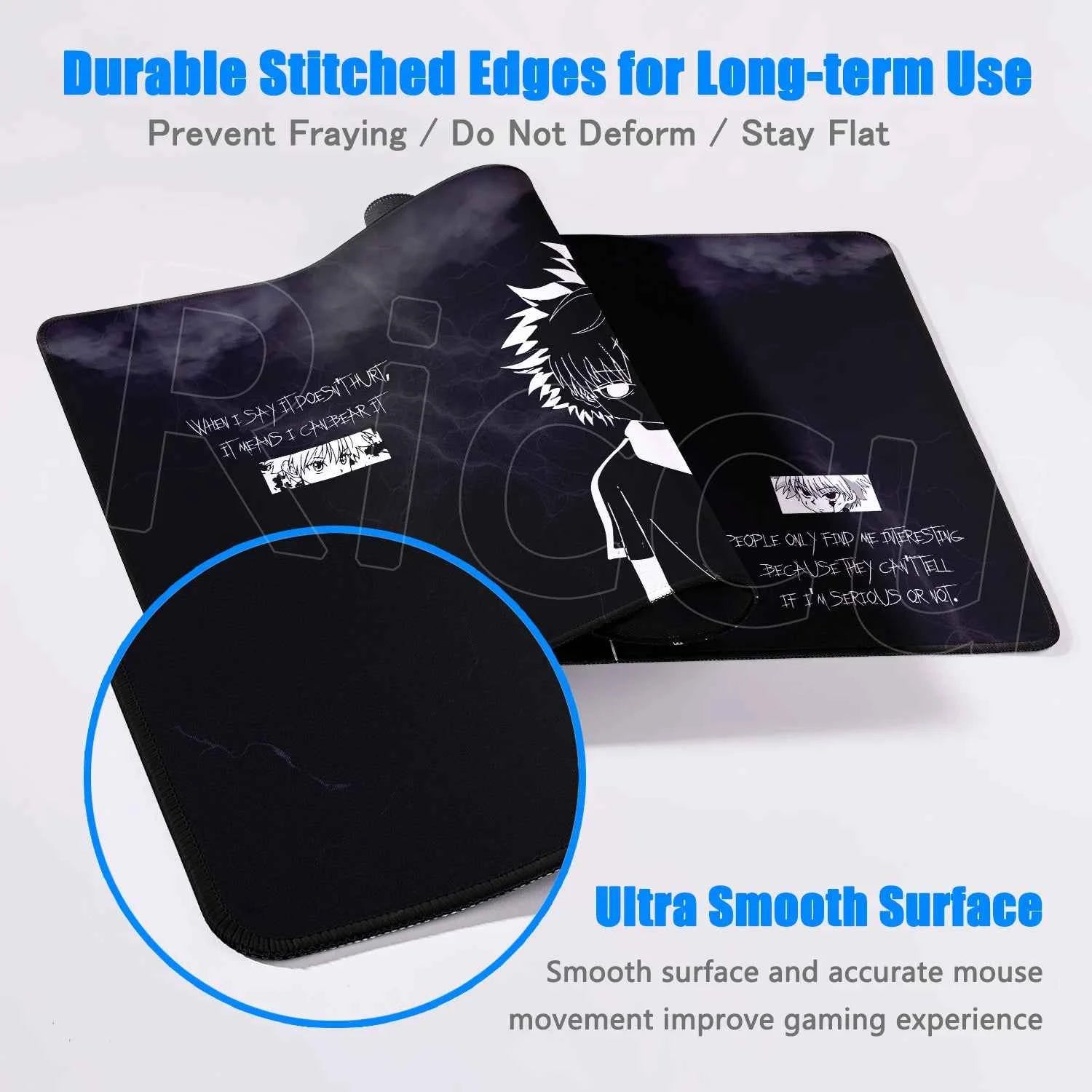 New Hxh Large Mousepad Hunter X Hunter Mouse Pad XXL Gaming Accessories Office Gamer Keyboard Desk Mat Non-Slip Laptop Anime Rug