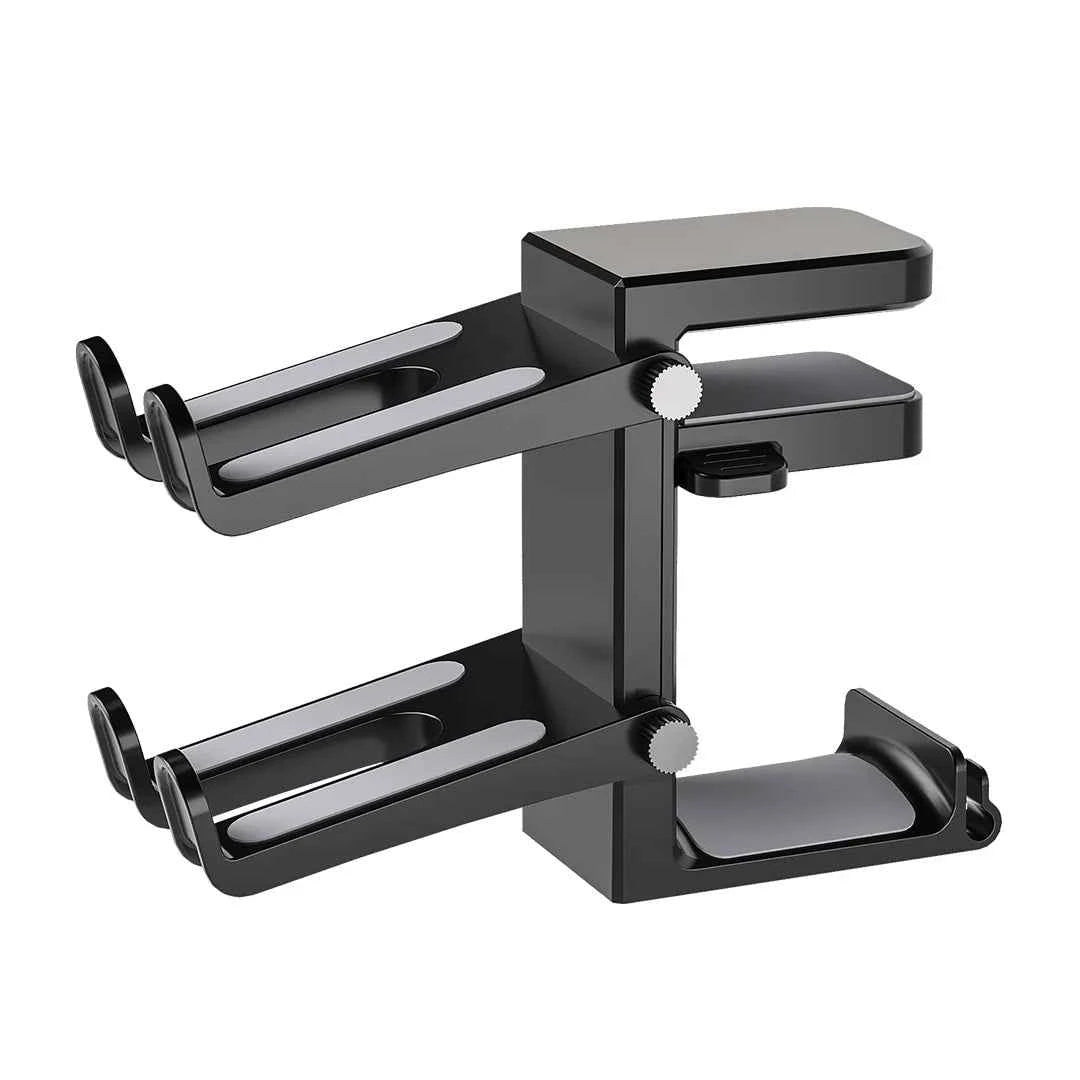2-in-1 Universal Clip-On Headphone Stand – Adjustable Desk Hanger