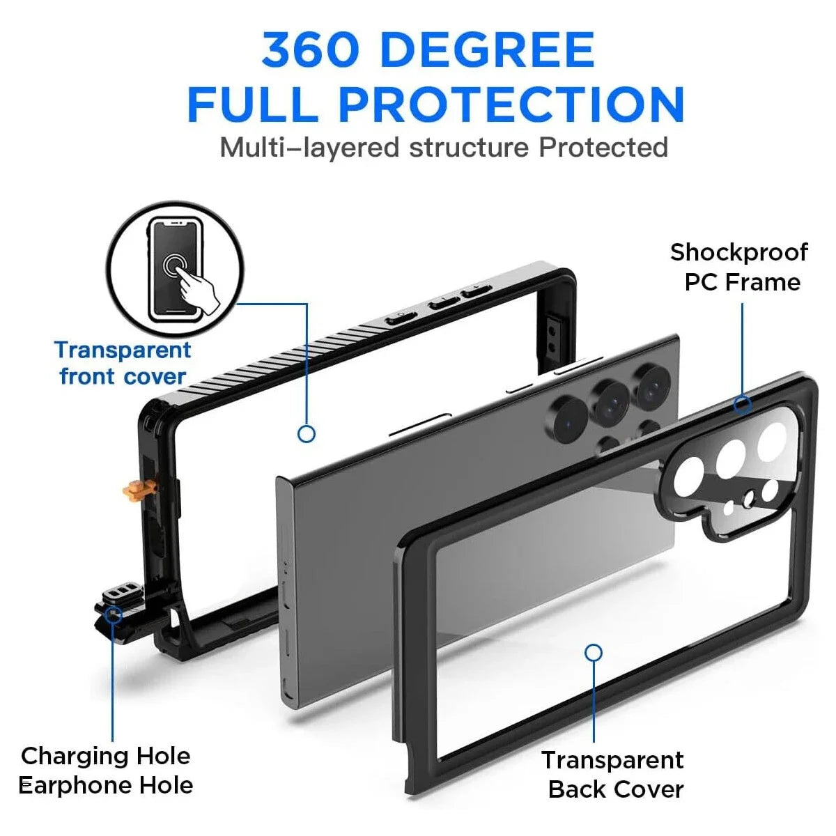 IP68 Shellbox Waterproof Case For Samsung Galaxy S26 S25 S24 S23 S22 Ultra FE A54 A14 5G Outdoor Sports Diving Protective Cover