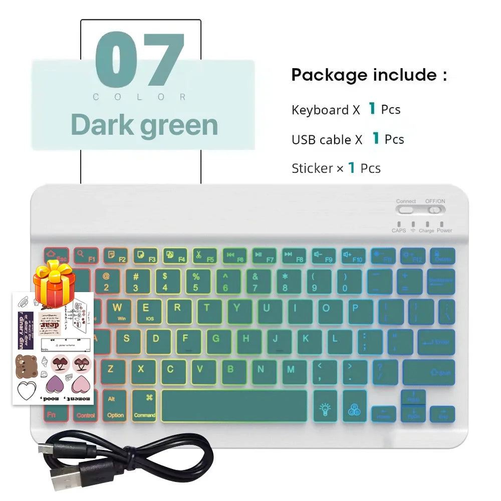2026 Portable Bluetooth Backlit Keyboard For Xiaomi iPad / iOS Android Windows Tablet Phone Wireless Keyboard With Mouse Spanish