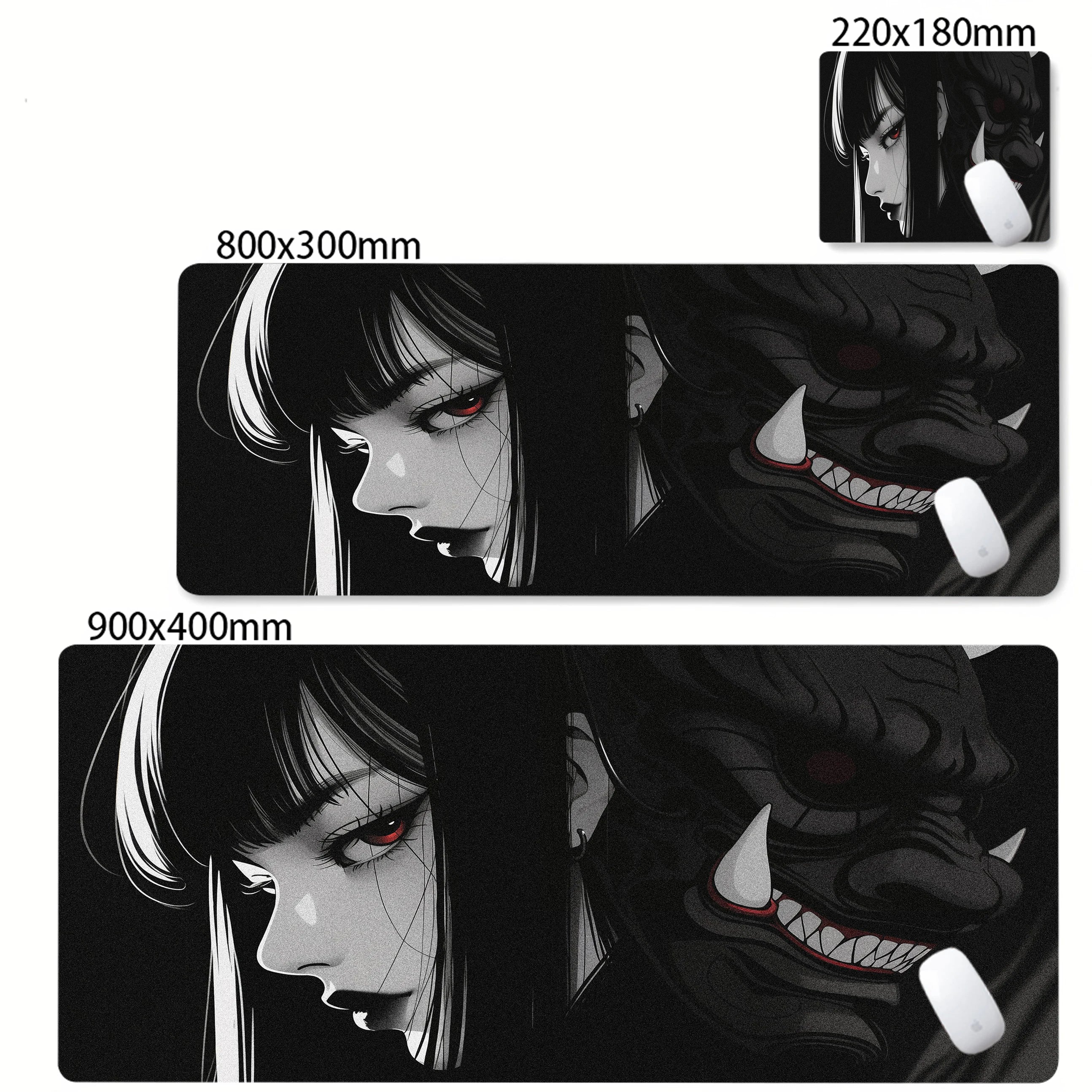 Mask Anime Girl Mouse Pad Large Computer Office Game Table Mats XXL Rubber Anti-slip Gaming Keyboard Mousepads Long Desk Pads
