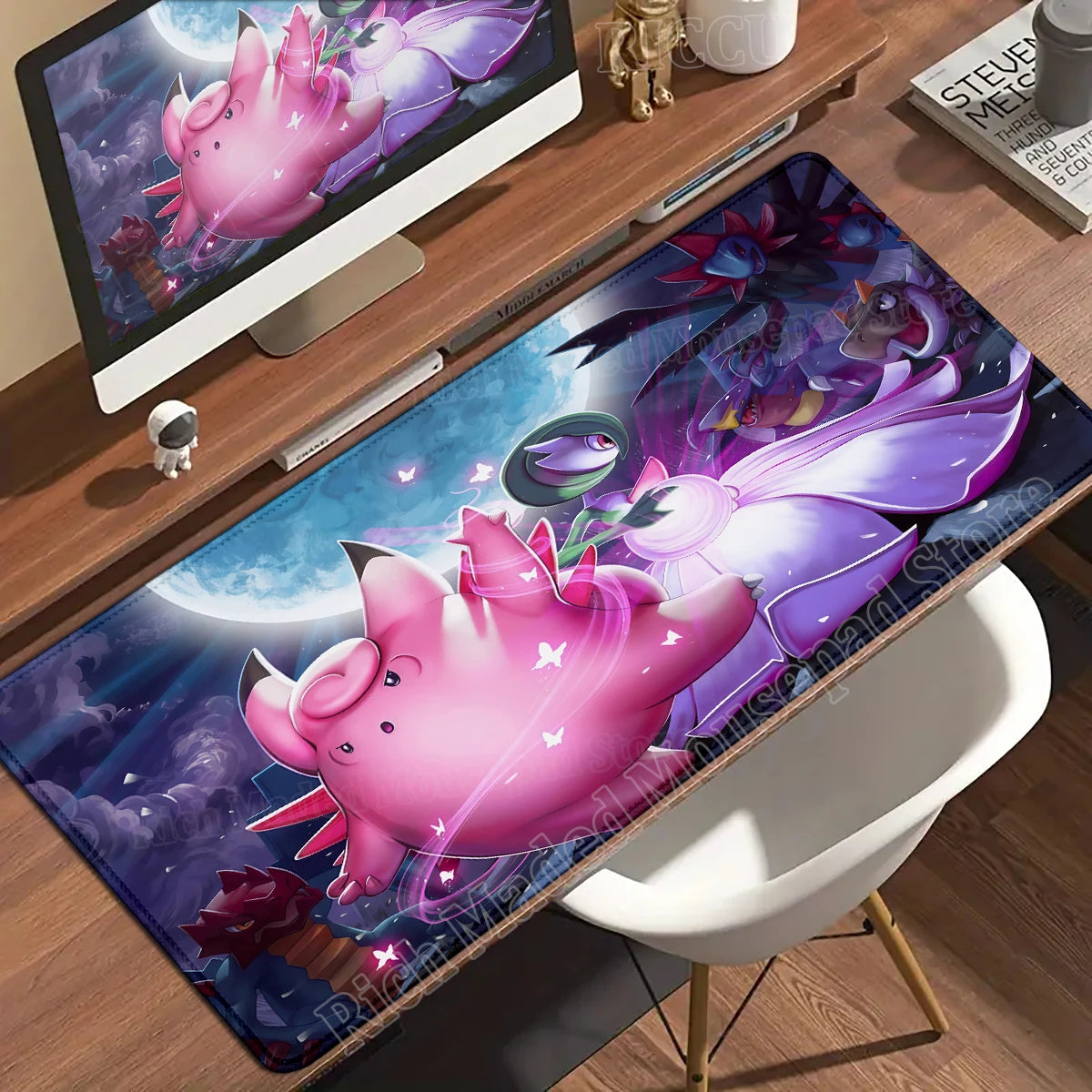 Kawaii Pink Keyboard Pad Clefairy Anime Gamer PC Cabinet Mouse Pad Ppokemon Jigglypuff Mousepad Laptop DeskMat E-Sports Mousemat