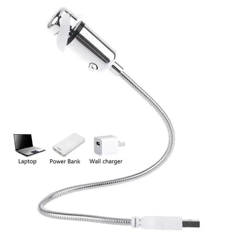 Mini Mobile USB Powered Cooling Fan Flexible Goose Neck Air Blower For Desktop PC Computer Laptop Notebook Tablet