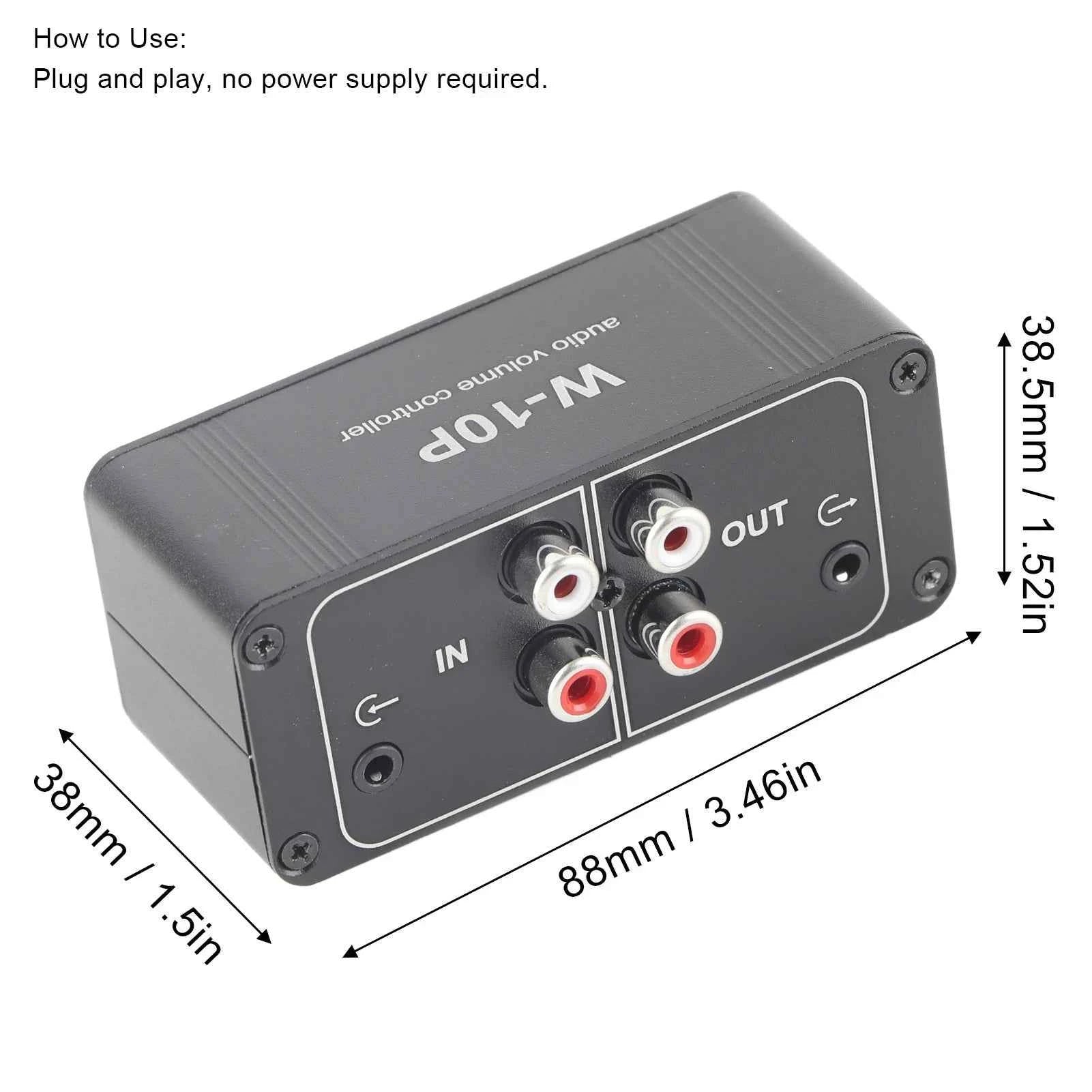 Mini Stereo Audio Preamplifier Headphone Amplifier Volume Controller with RCA Jack 3.5mm Output