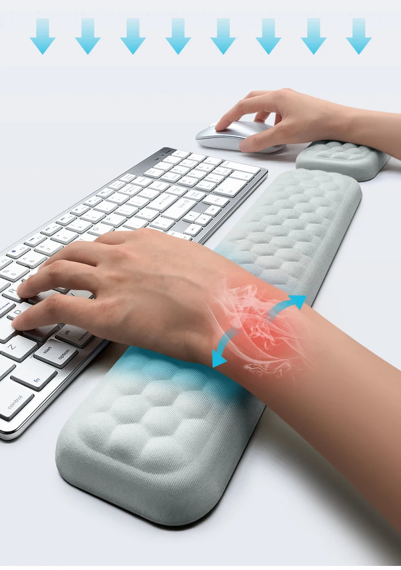 Keyboard Pad Mousepad Ergonomic Keyboard Mouse Wrist Rest Office Typing Protection Relax Wrist Memory Mouse Pad Computer Laptops
