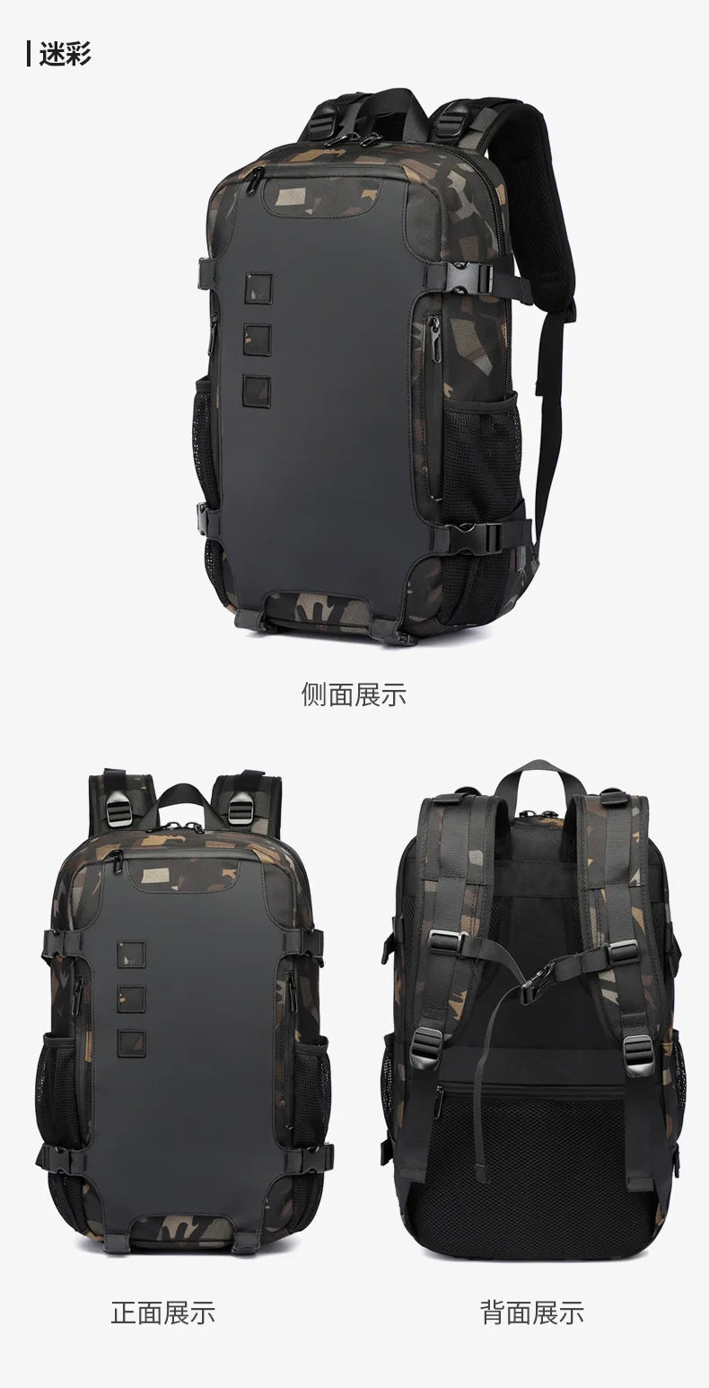 OZUKO Men Backpack Large Capacity 16 inch Laptop Backpacks USB Charging Teenager Schoolbag Male Waterproof Travel Bag Mochilas
