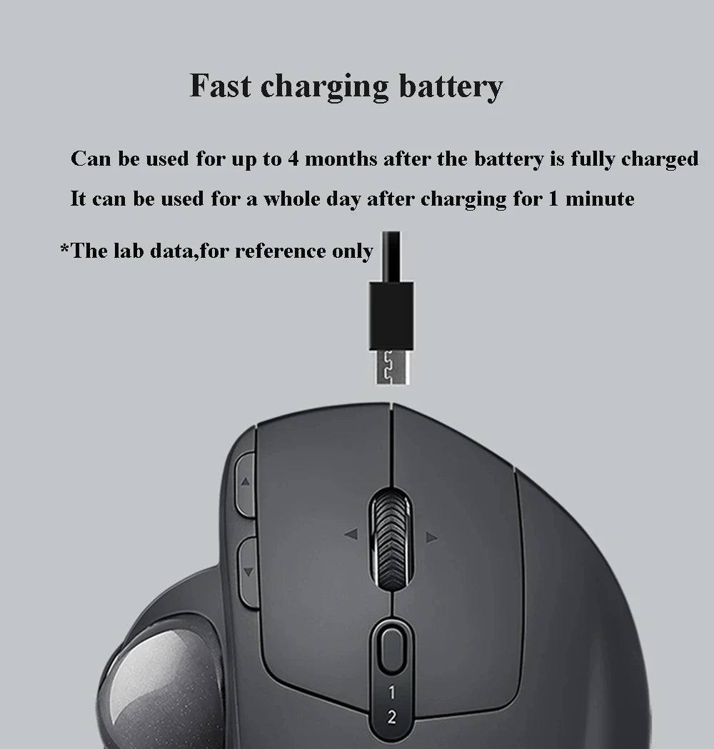 Mouse Logitech MX ERGO S Ergonomic Mouse Trackball Mouse Wireless Bluetooth Quick Charging with Unifying Receiver Office work