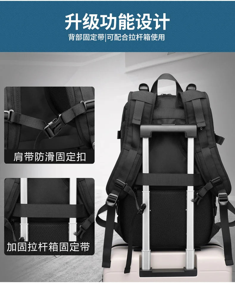 OZUKO Men Backpack Large Capacity 16 inch Laptop Backpacks USB Charging Teenager Schoolbag Male Waterproof Travel Bag Mochilas