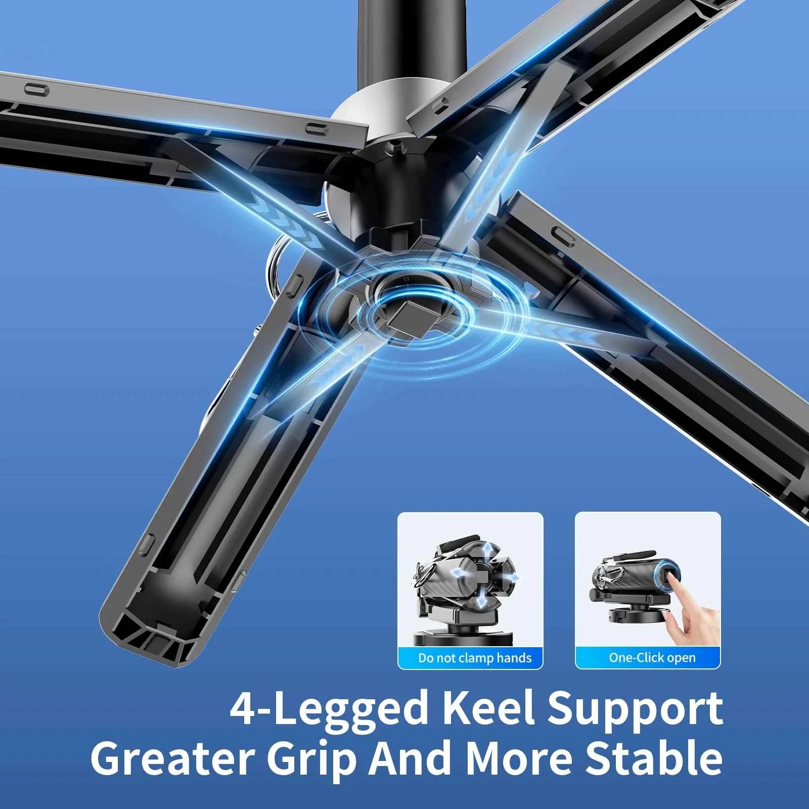 Protable Magnetic Selfie Stick Multifunctional Phone Holder with Clamp Bluetooth Remote Extendable Tripod for iPhone Android