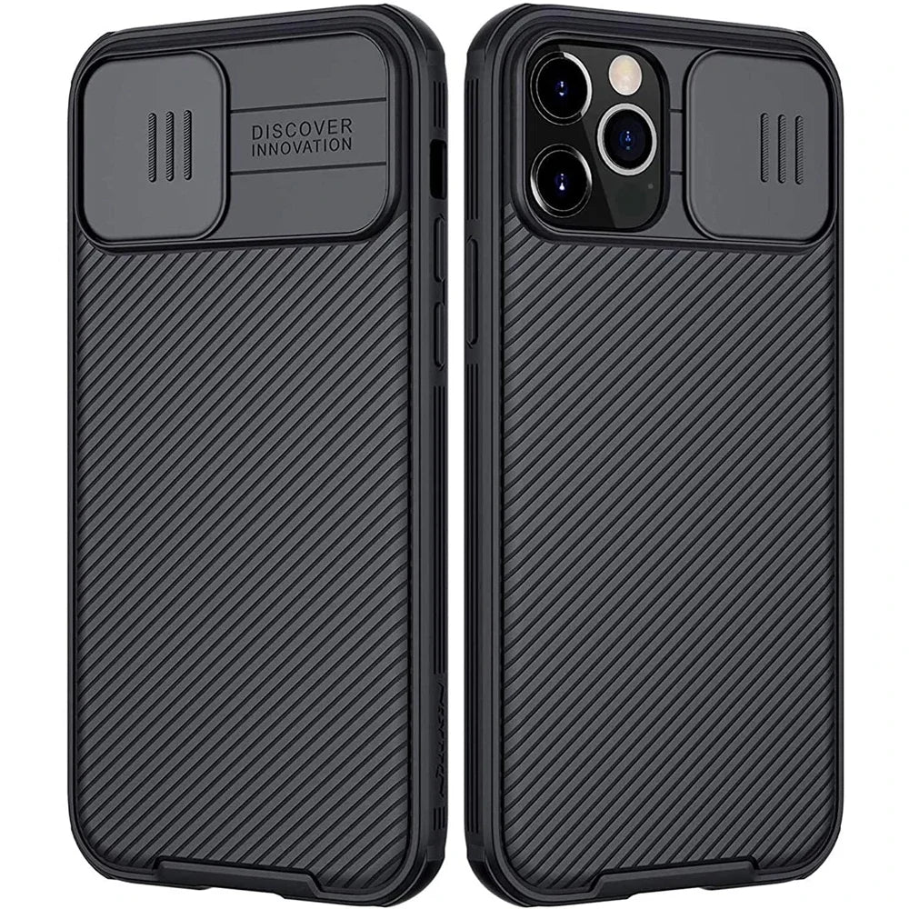 for Apple iPhone 14 13 12 Pro Max Phone Case,NILLKIN Camera Protection Slide Protect Cover Lens Protection Case for iPhone 12 5G