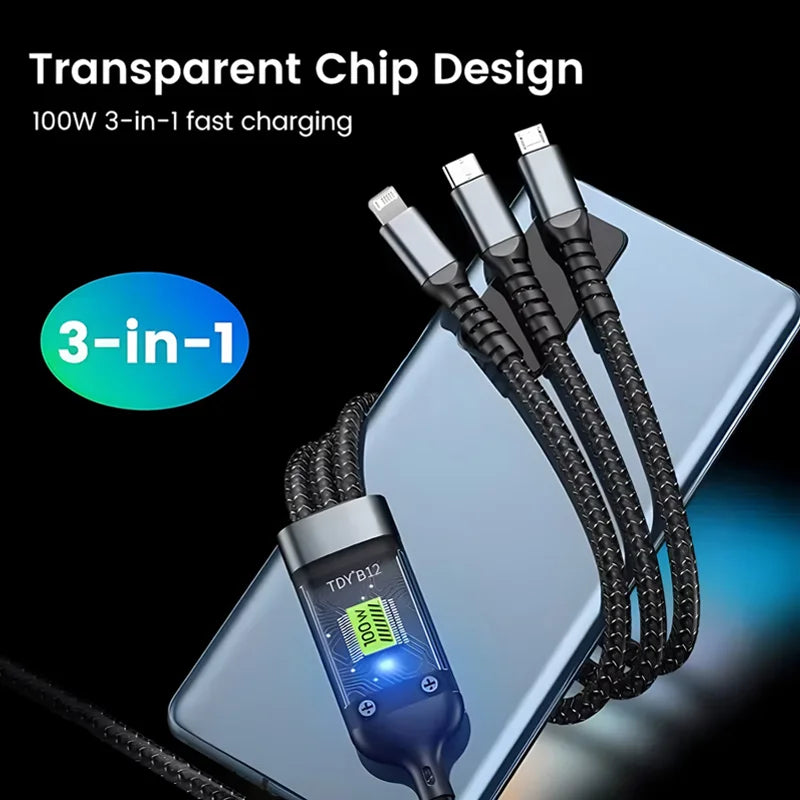 Branches 6A All-in-One Braided Charging Cable