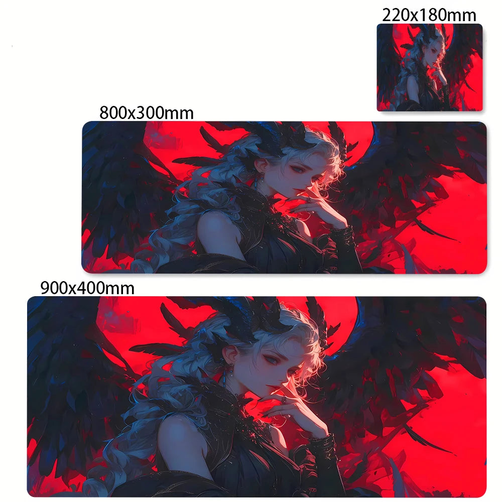 Japanese Style Anime Red Girl Pc Game Mousepad Large Mouse Pad XXL Gamer Mouse Mat Office Table Carpet Gaming Mats 500x1000mm