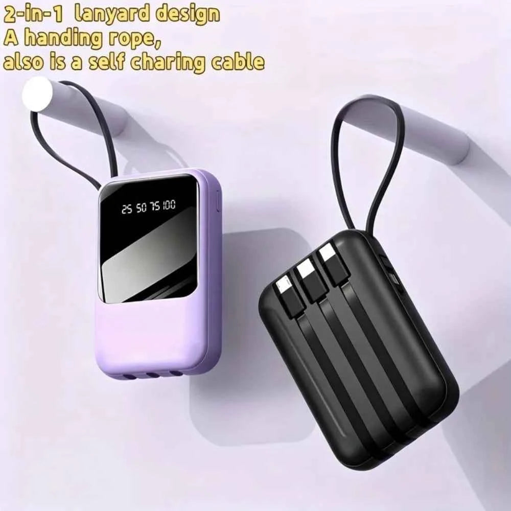 Slim Lightweight 20000mAh Fast Charging Power Bank, LED Digital Display Compact External Phone Charger, Multi-device Travel Backup Power, Thoughtful Present for Birthdays & Business Trips