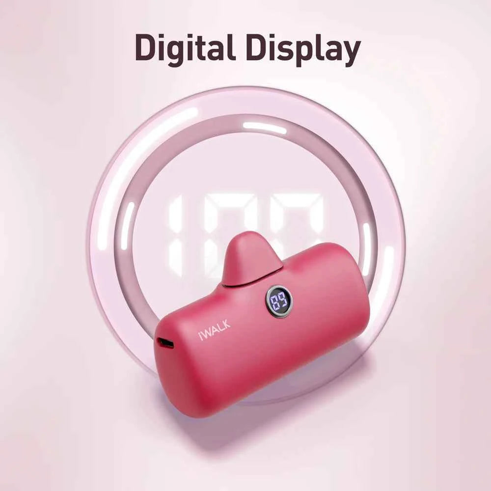 IWALK Capsule Power Bank Mini Portable Wireless Backup Battery Fast Charging Power Supply 4800mAh Suitable for iPhone Lightning