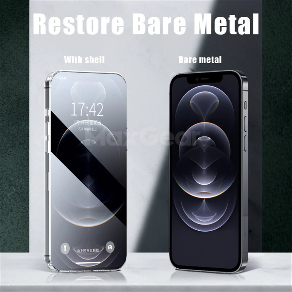 360° Full Body Protective Case for iPhone 16/15/14/13/12/11 Pro Max/Mini/X/XR/XS Plus Soft & Hard Transparent Cover