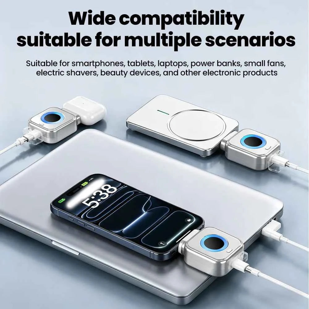 USB C Phone Fully Charged Intelligent Separator Type-C 140W Fast Charging Adapter Phones Full Charge Auto Power Cut Off Charger