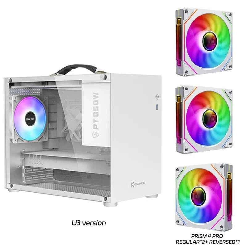 PowerTrain X-GAMERX X100 M-ATX Portable Computer Case ITX  MATX  Power Supply Support U3 Type-C Desktop MINI Small Chassis