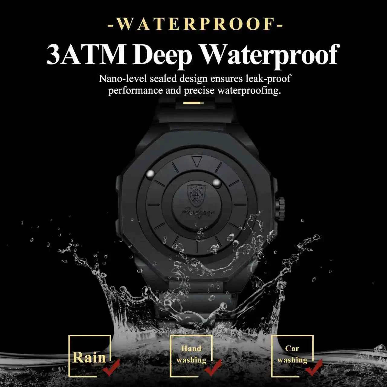 POEDAGAR High Quality Luxury Watch For Men Waterproof Fashion Man Wristwatch Business Stainless Steel Men's Quartz Watches Reloj