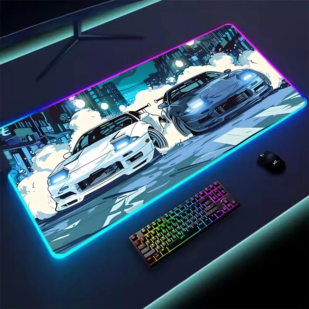 Car Super Cool RGB Mousepad Computer Table Mat Gaming Mouse Pad Gamer Accessories LED Backlit Keyboard Cabinet Mousepad Deskmat - WinSupport Tech