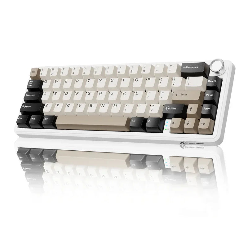 ATTACK SHARK X66 Wireless Mechanical Keyboard with Side Printed PBT Keycaps BT & 2.4G Wireless & Type -C Wired Hot-swap 16 Milli