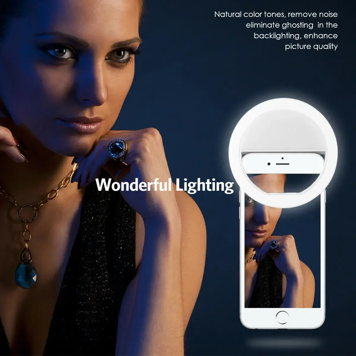 LED Selfie Ring Light for Mobile Phone Lens Selfie Light for IPhone, Samsung, Xiaomi, POCO Mobile Phone Portable Selfie Light