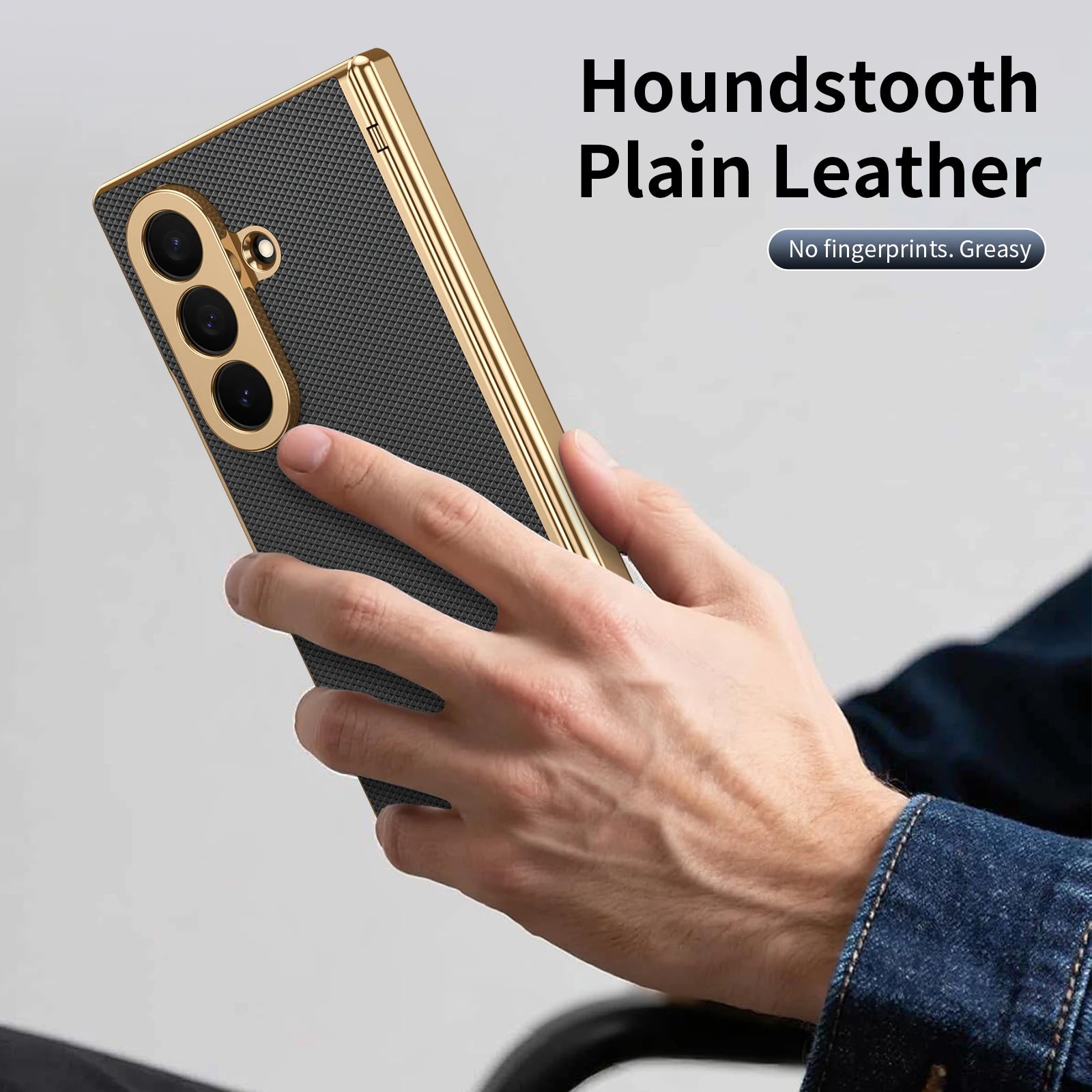 Case for Galaxy Z Fold 7/6/5/4 Phone Case With Screen Glass Film, Hinge Protector, Simple Solid Color Atmosphere Good Hand Feel