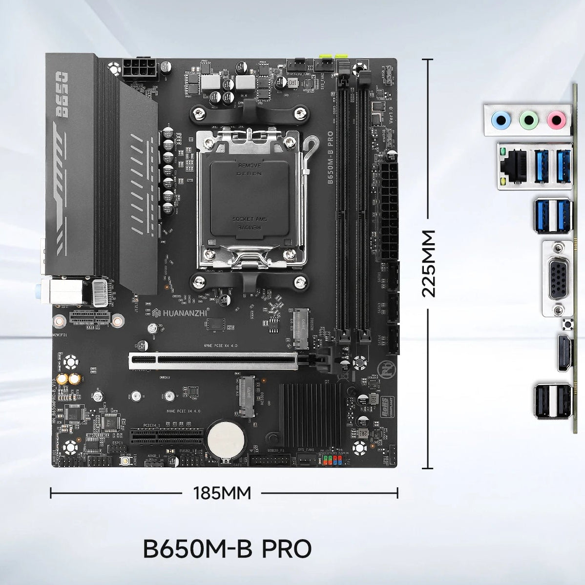 HUANANZHI B650M B PRO AMD AM5 Motherboard Support Ryzen R5 R7 7000 8000 9000 Series M.2 NVME WIFI Dual Channel DDR5 EXPO RAM - WinSupport Tech