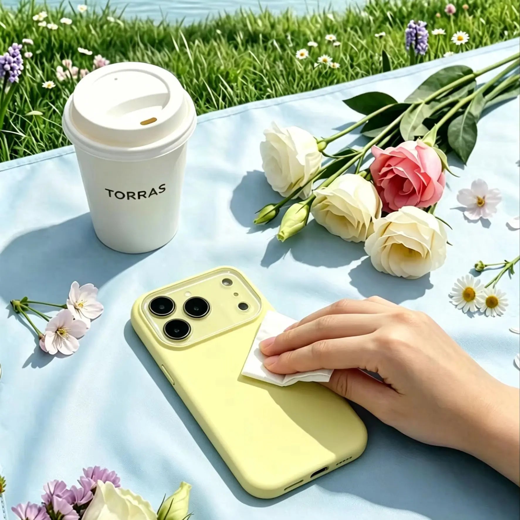 Caseative Solid Color with Crystal Camera Lens Protection Compatible with iPhone Case (yellow,iPhone 17 Pro Max)